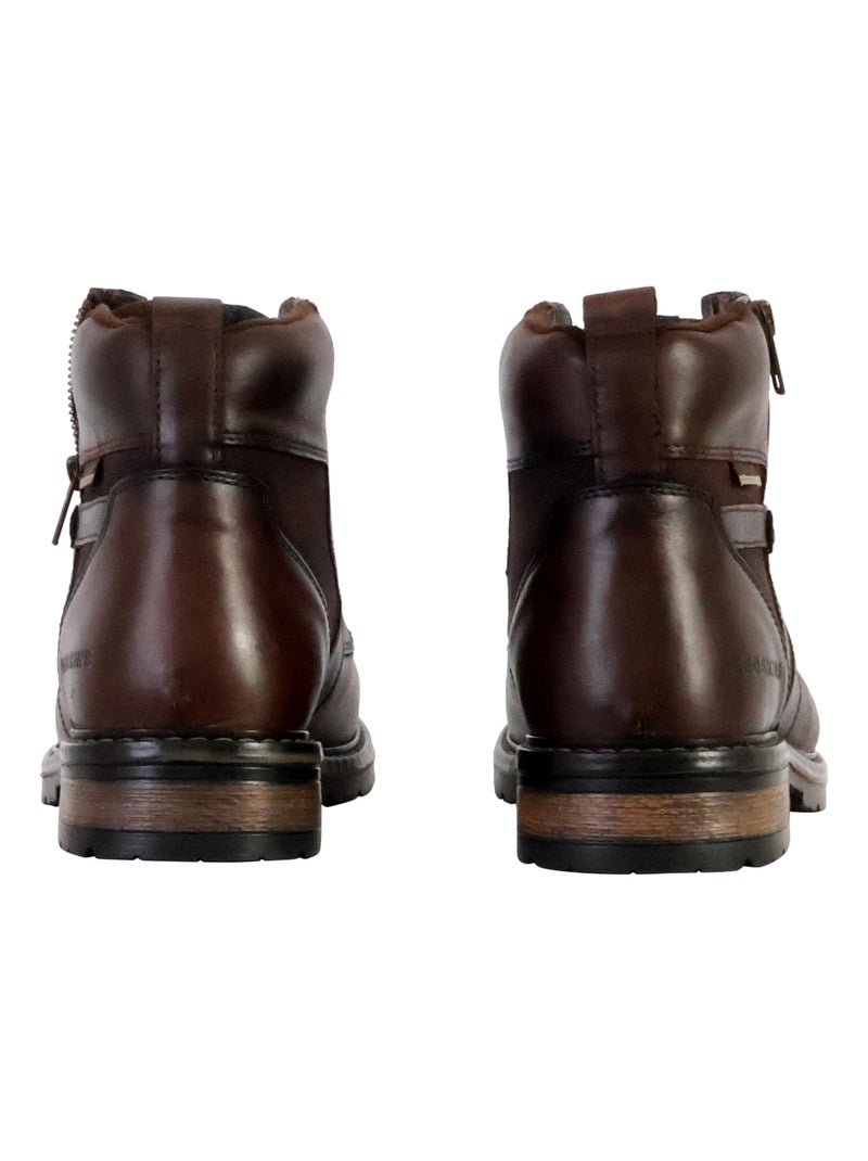 Bottines Cuir Redskins Eternity Marron - Kiabi