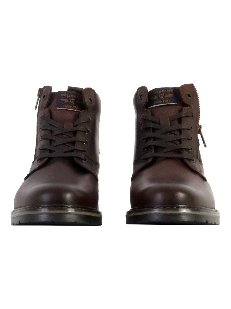 Bottines Cuir Redskins Eternity Marron - Kiabi