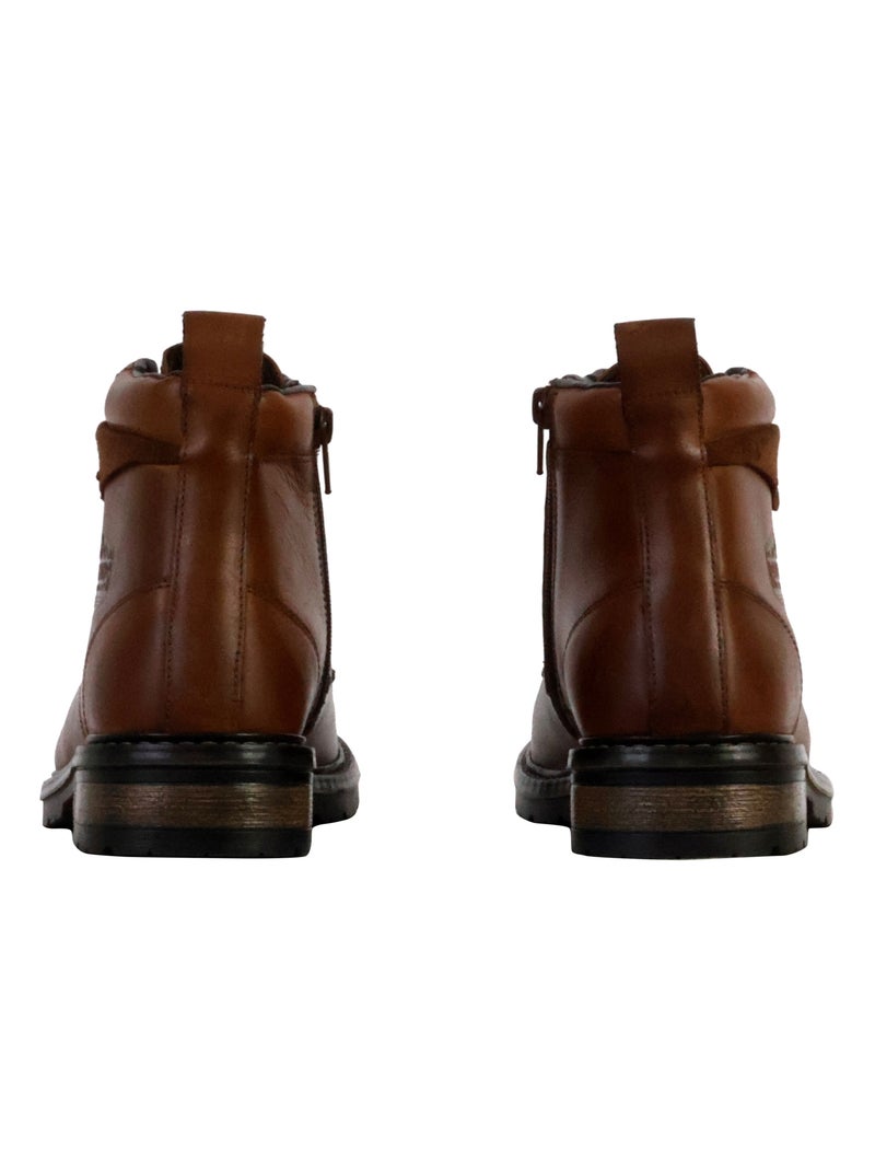 Bottines Cuir Redskins Exist Marron - Kiabi