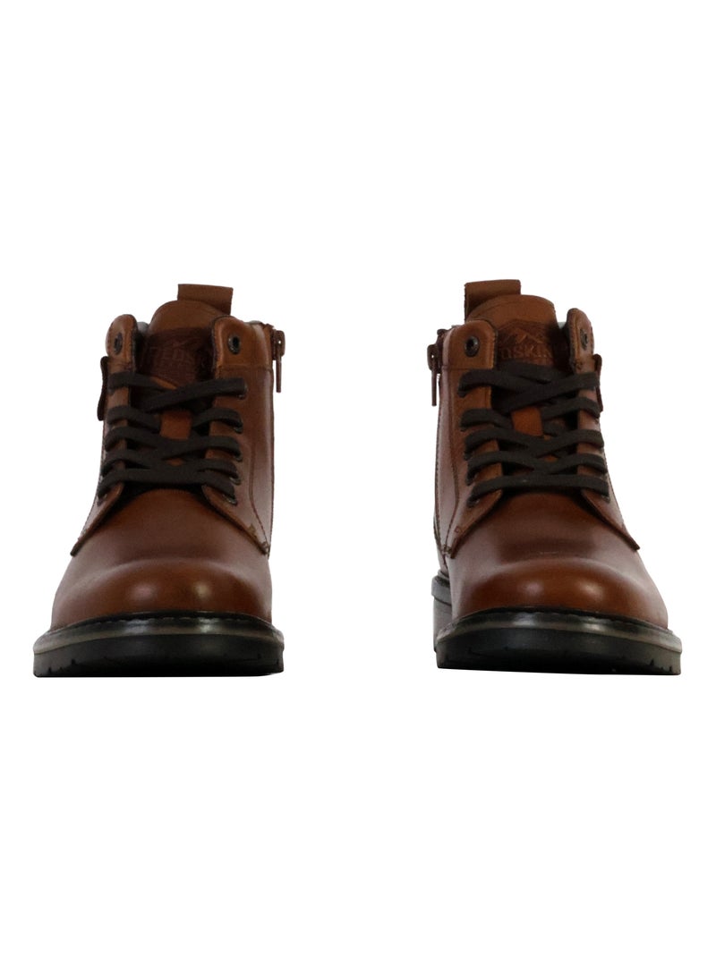 Bottines Cuir Redskins Exist Marron - Kiabi