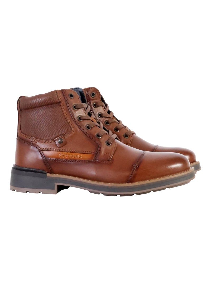 Bottines Cuir Redskins Lessing Marron - Kiabi