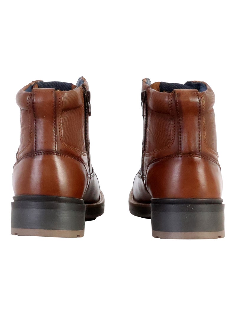 Bottines Cuir Redskins Lessing Marron - Kiabi