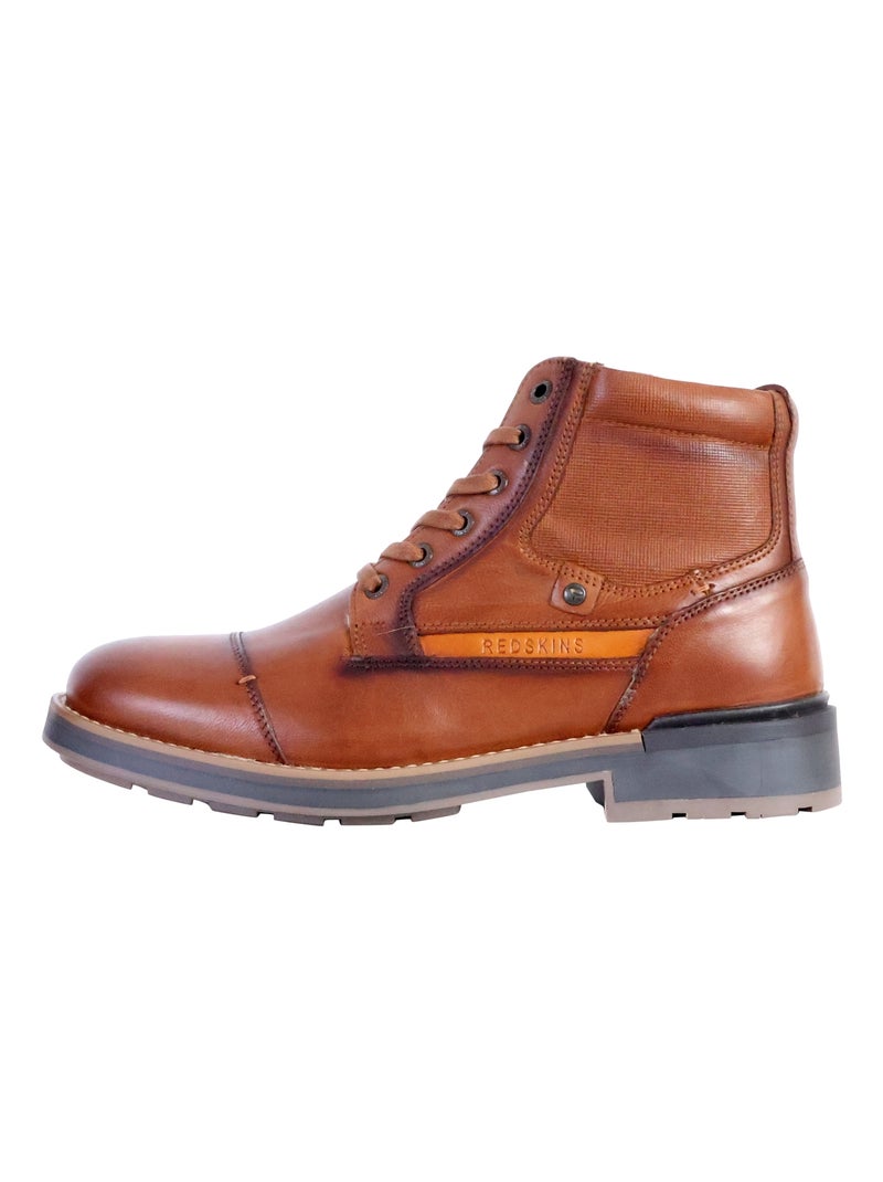 Bottines Cuir Redskins Lessing Marron - Kiabi