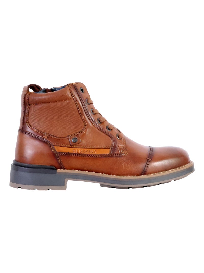 Bottines Cuir Redskins Lessing Marron - Kiabi