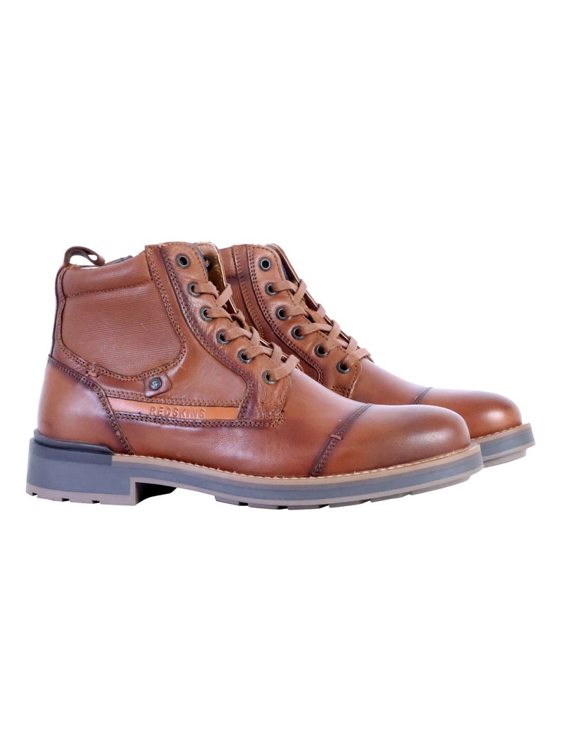 Bottines Cuir Redskins Lessing Marron - Kiabi