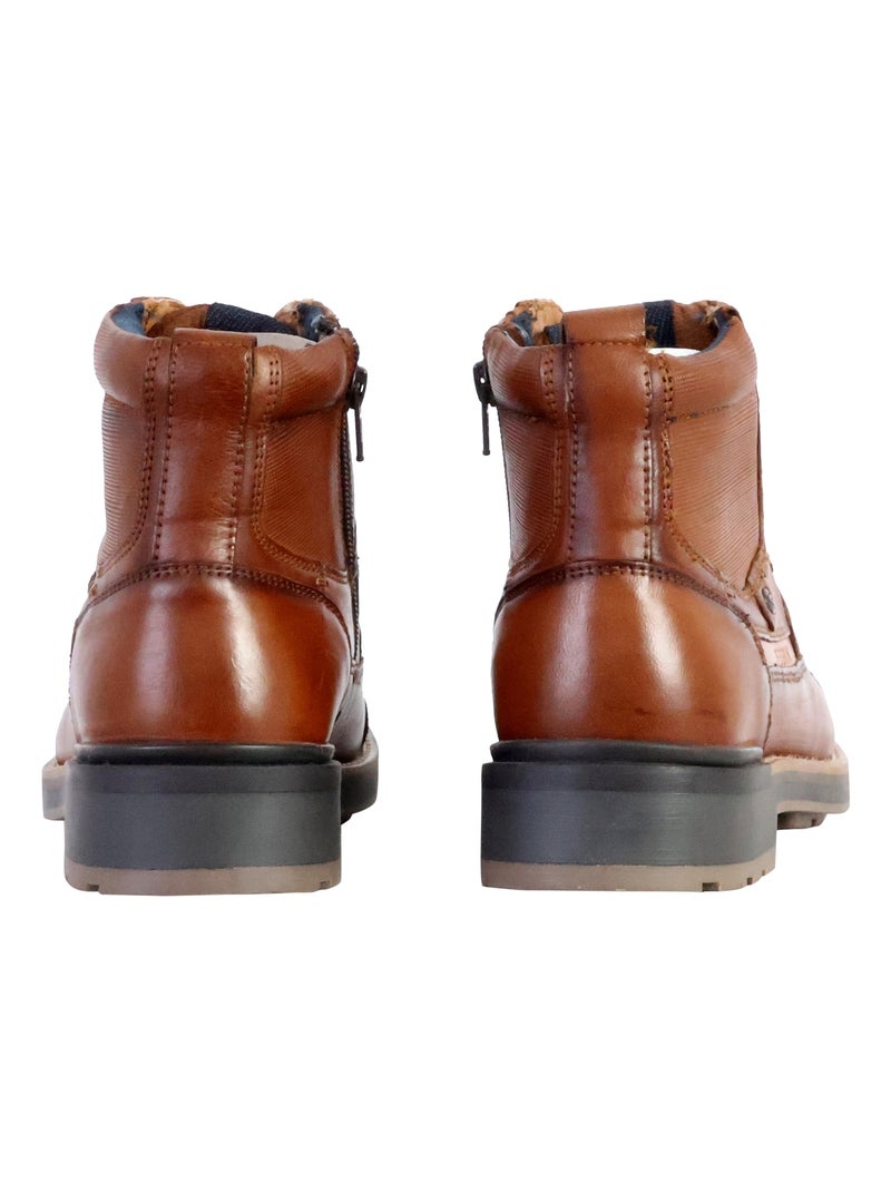 Bottines Cuir Redskins Lessing Marron - Kiabi