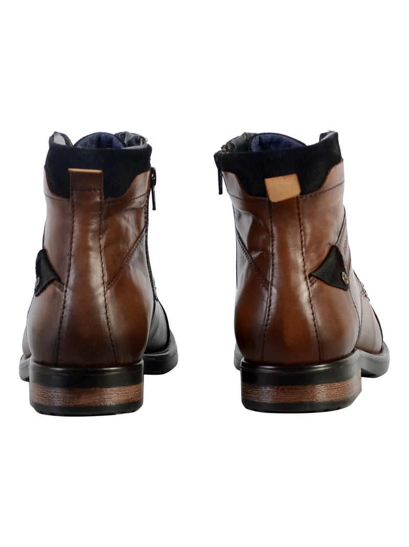 Bottines Cuir Redskins Nervous Marron - Kiabi