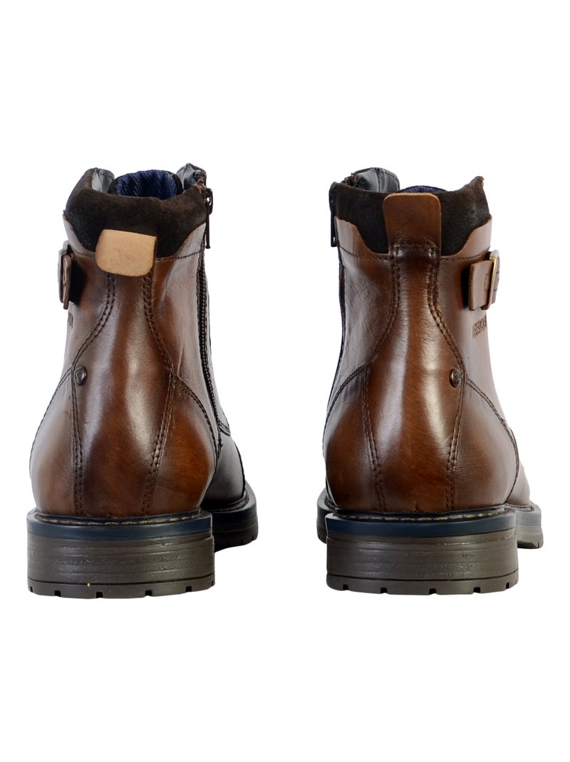 Bottines Cuir Redskins Tendance Marron - Kiabi