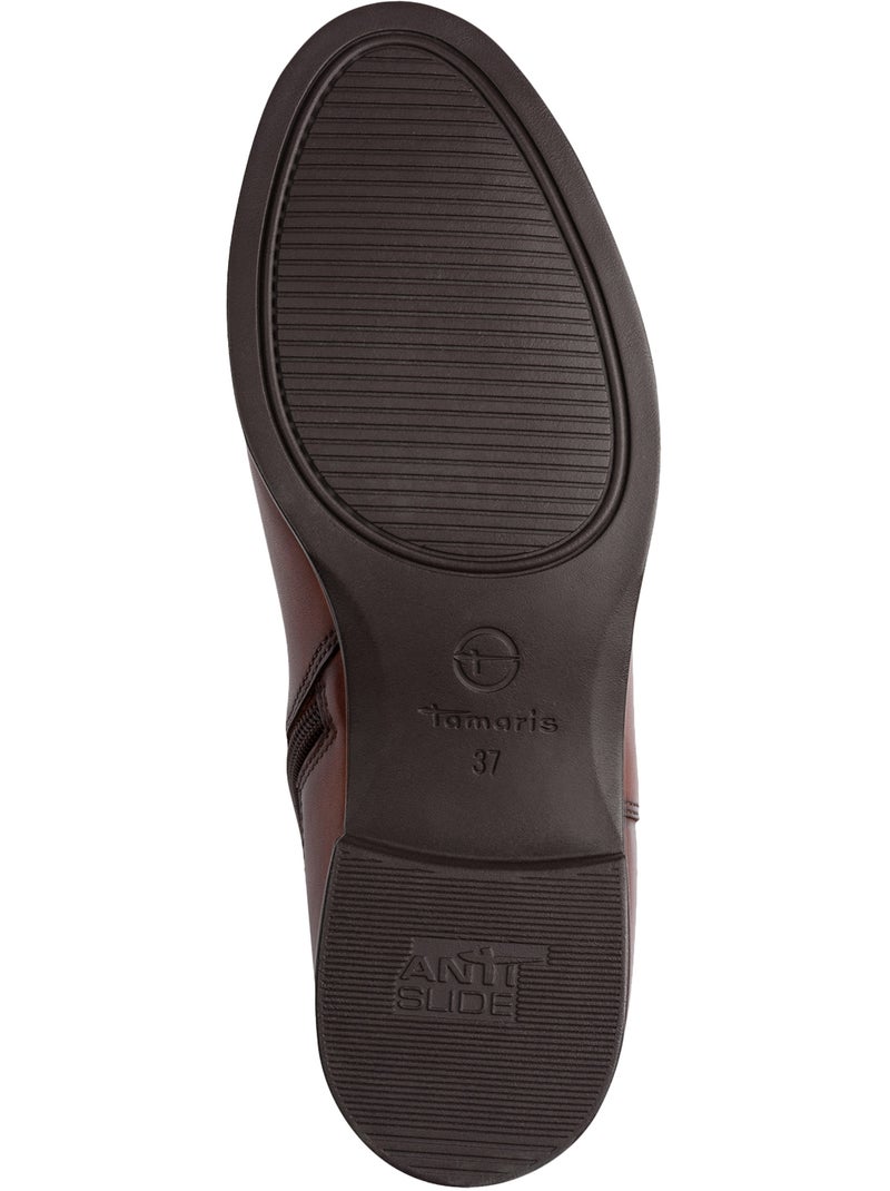 Bottines Cuir Tamaris Bordeaux - Kiabi