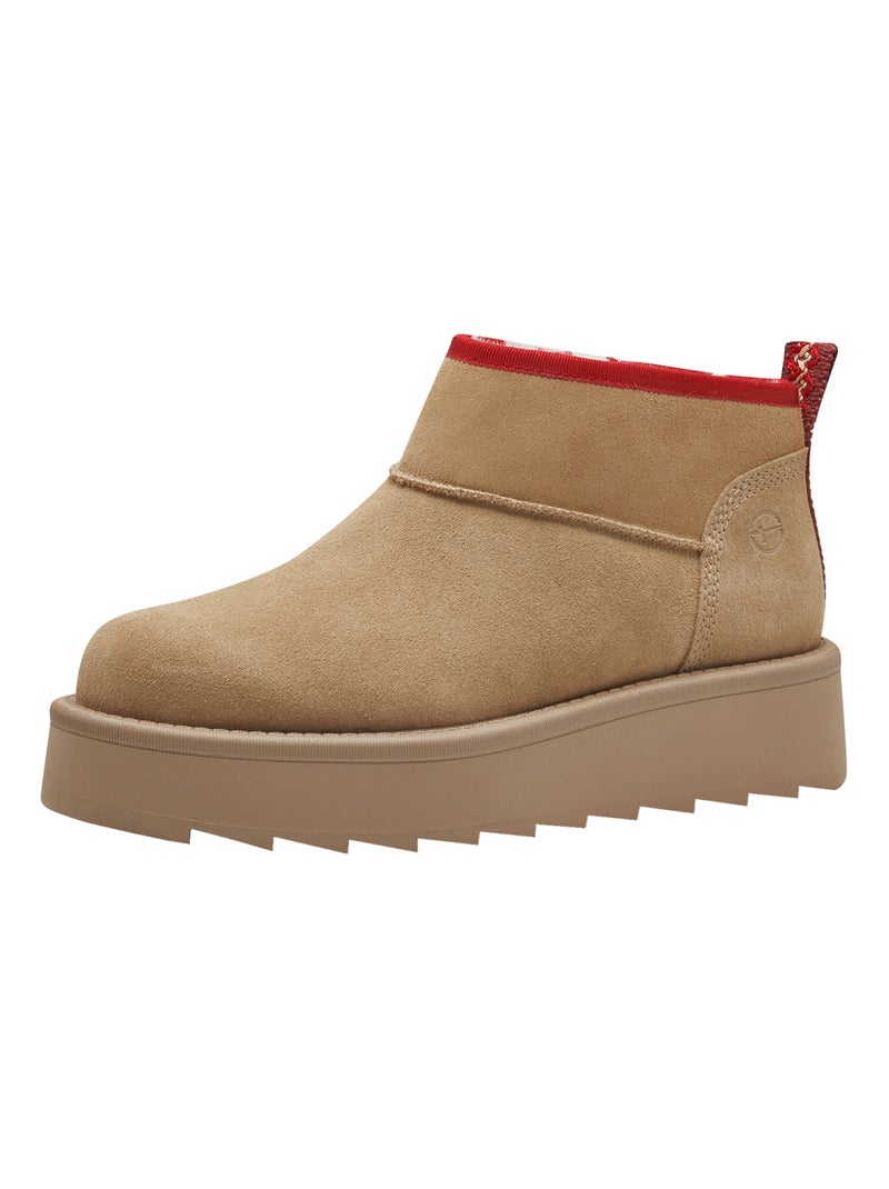 Bottines Cuir Tamaris Camel - Kiabi
