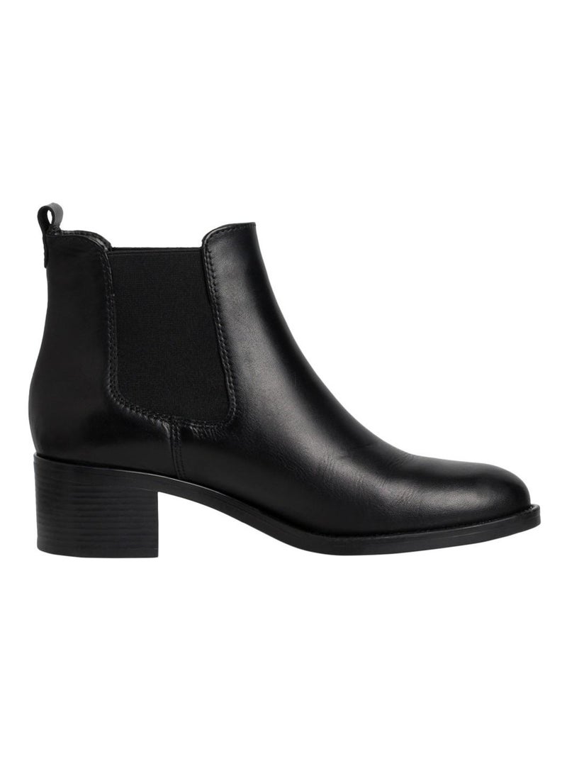 Bottines Cuir Tamaris Chelsea Noir - Kiabi