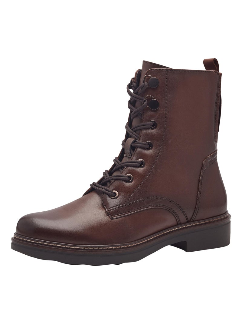 Bottines cuir tamaris comfort Marron - Kiabi