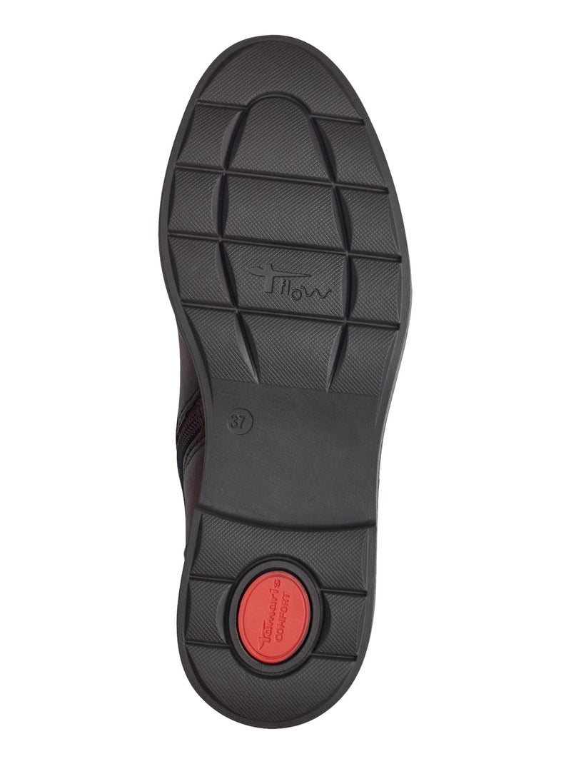 Bottines cuir tamaris comfort Marron - Kiabi