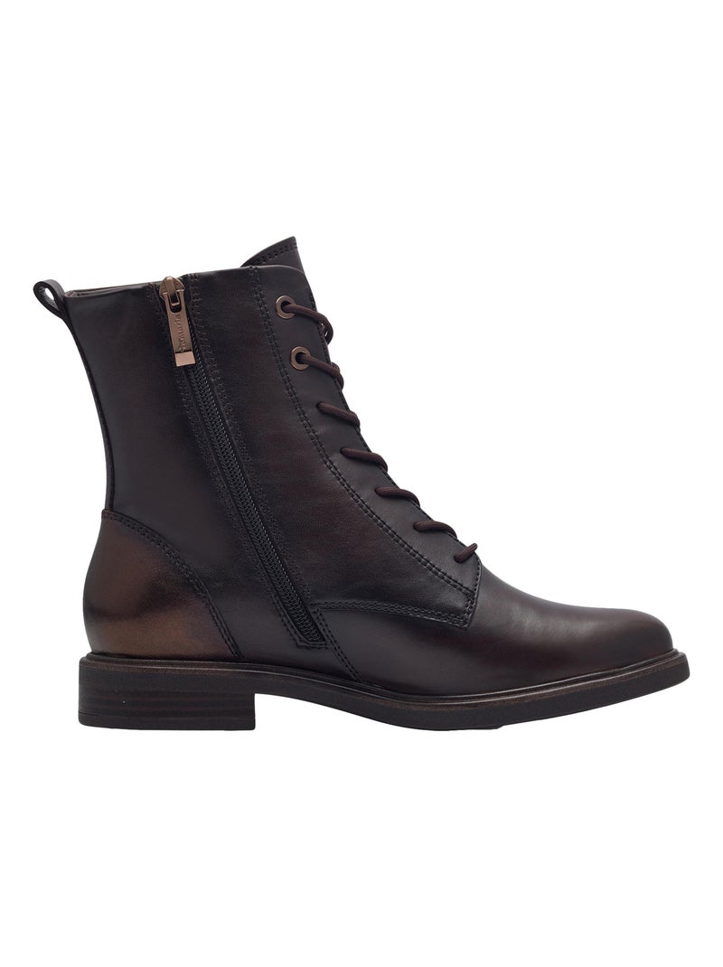 Bottines Cuir Tamaris Marron - Kiabi