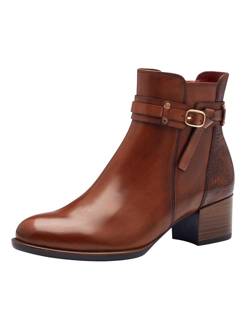 Bottines Cuir Tamaris Marron Femme Kiabi