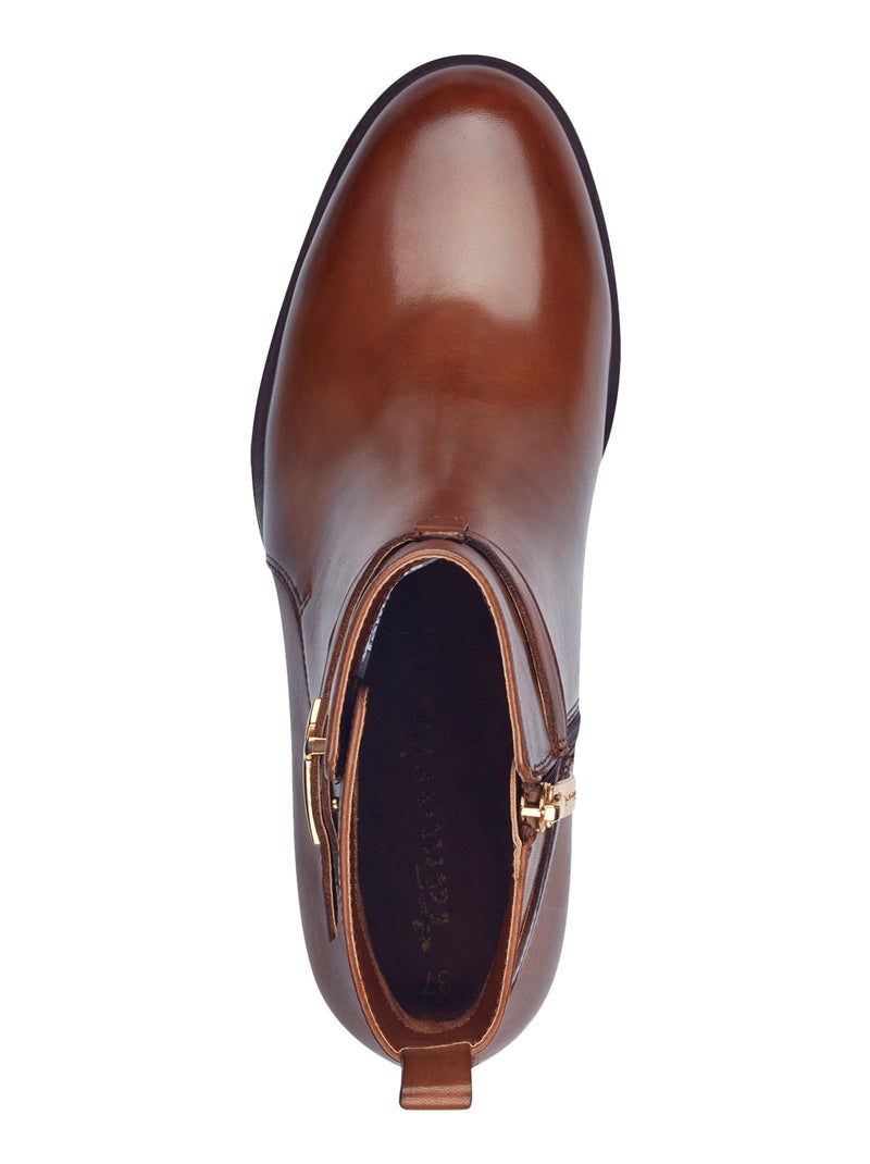 Bottines Cuir Tamaris Marron - Kiabi