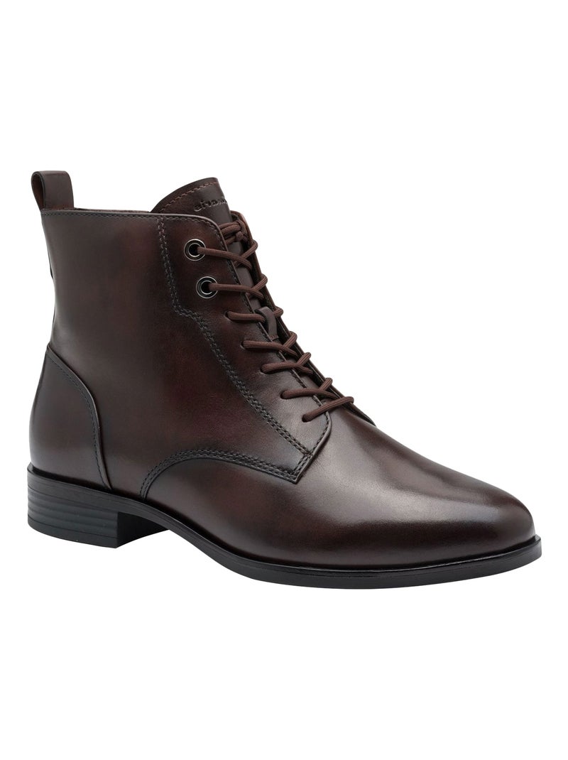 Bottines Cuir Tamaris Marron - Kiabi