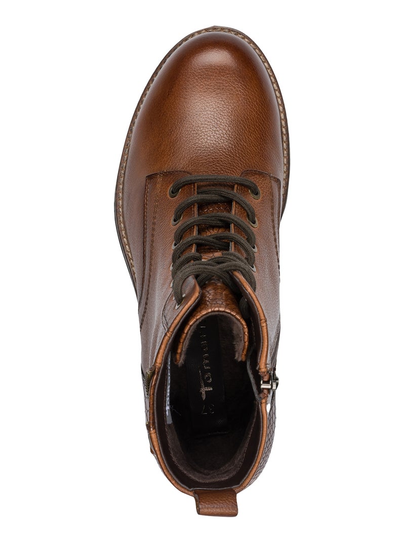 Bottines Cuir Tamaris Marron - Kiabi
