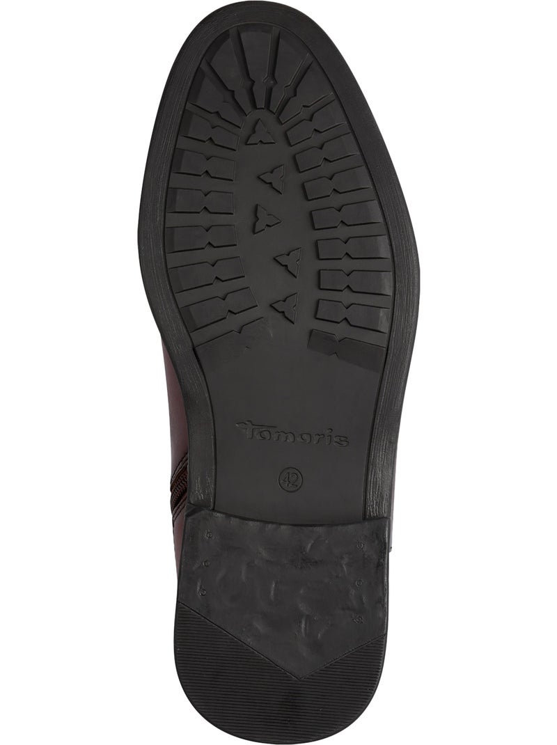 Bottines Cuir Tamaris Marron - Kiabi