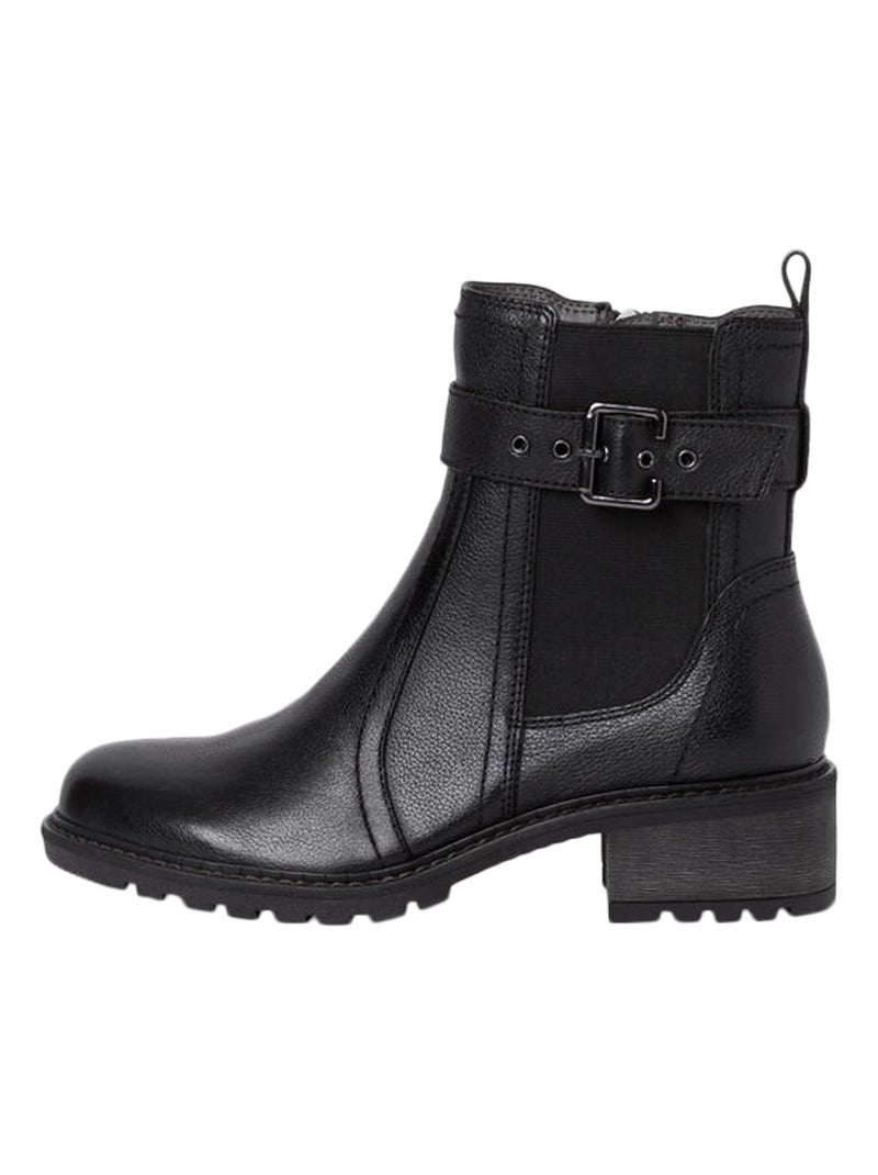 Bottines Cuir Tamaris Noir - Kiabi