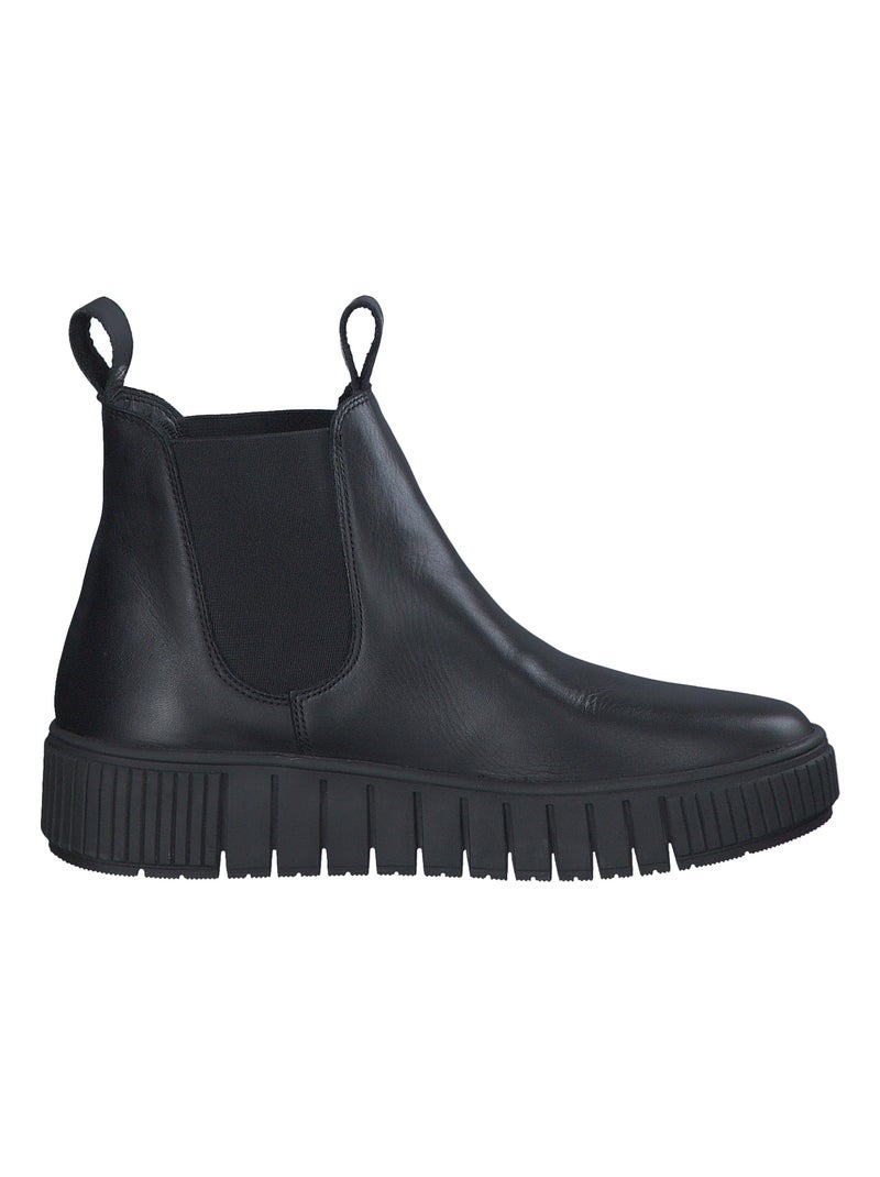 Bottines Cuir Tamaris Noir - Kiabi