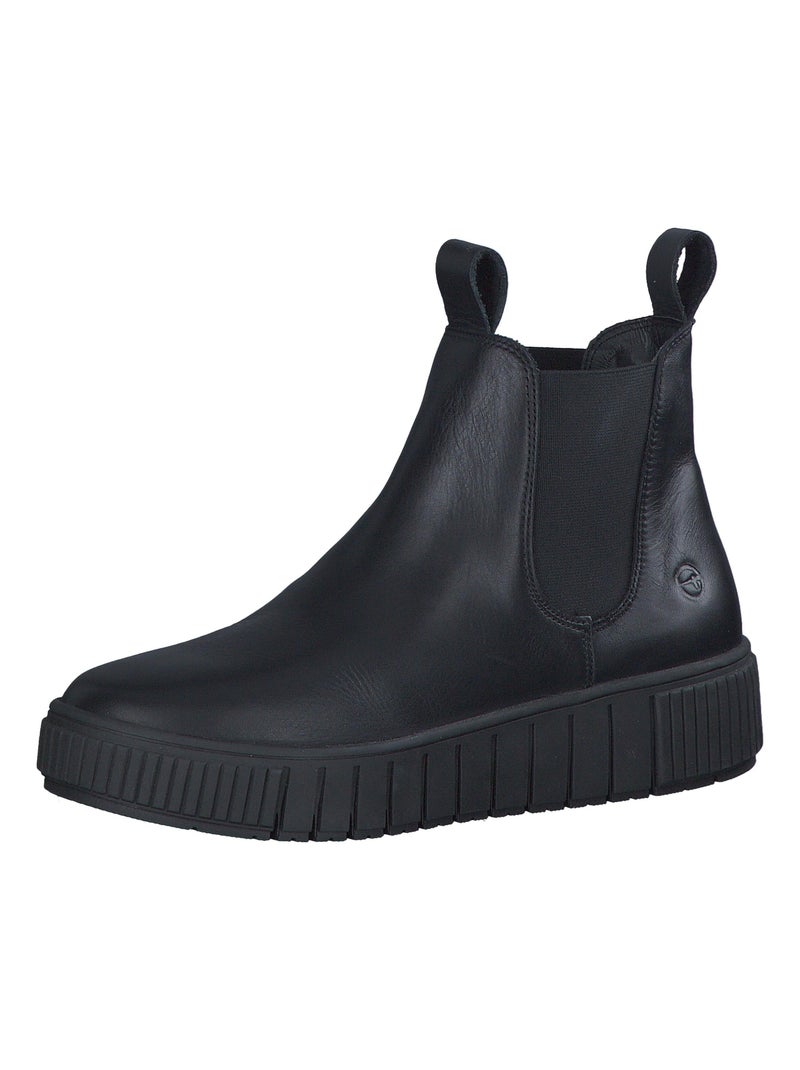 Bottines Cuir Tamaris Noir - Kiabi