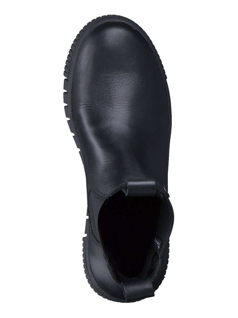 Bottines Cuir Tamaris Noir - Kiabi