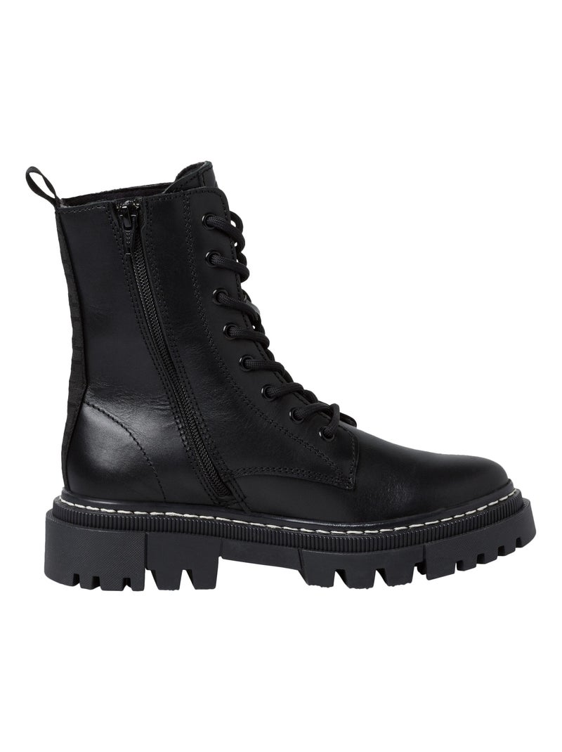 Bottines Cuir Tamaris Noir - Kiabi