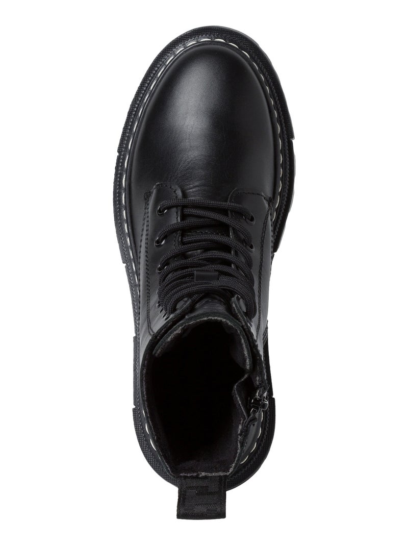 Bottines Cuir Tamaris Noir - Kiabi
