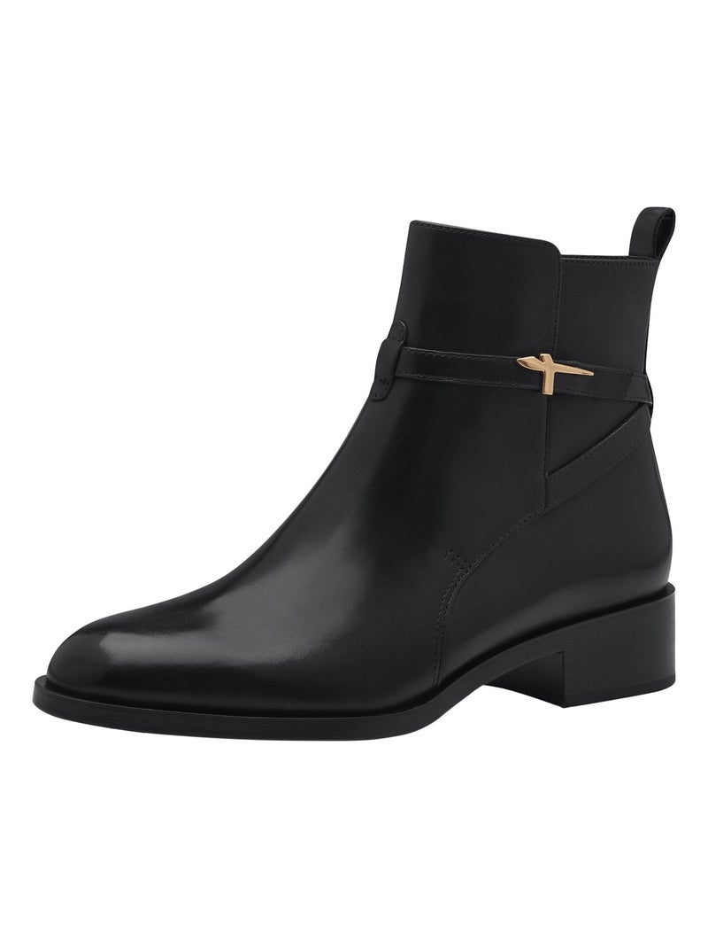 Bottines Cuir Tamaris Noir - Kiabi
