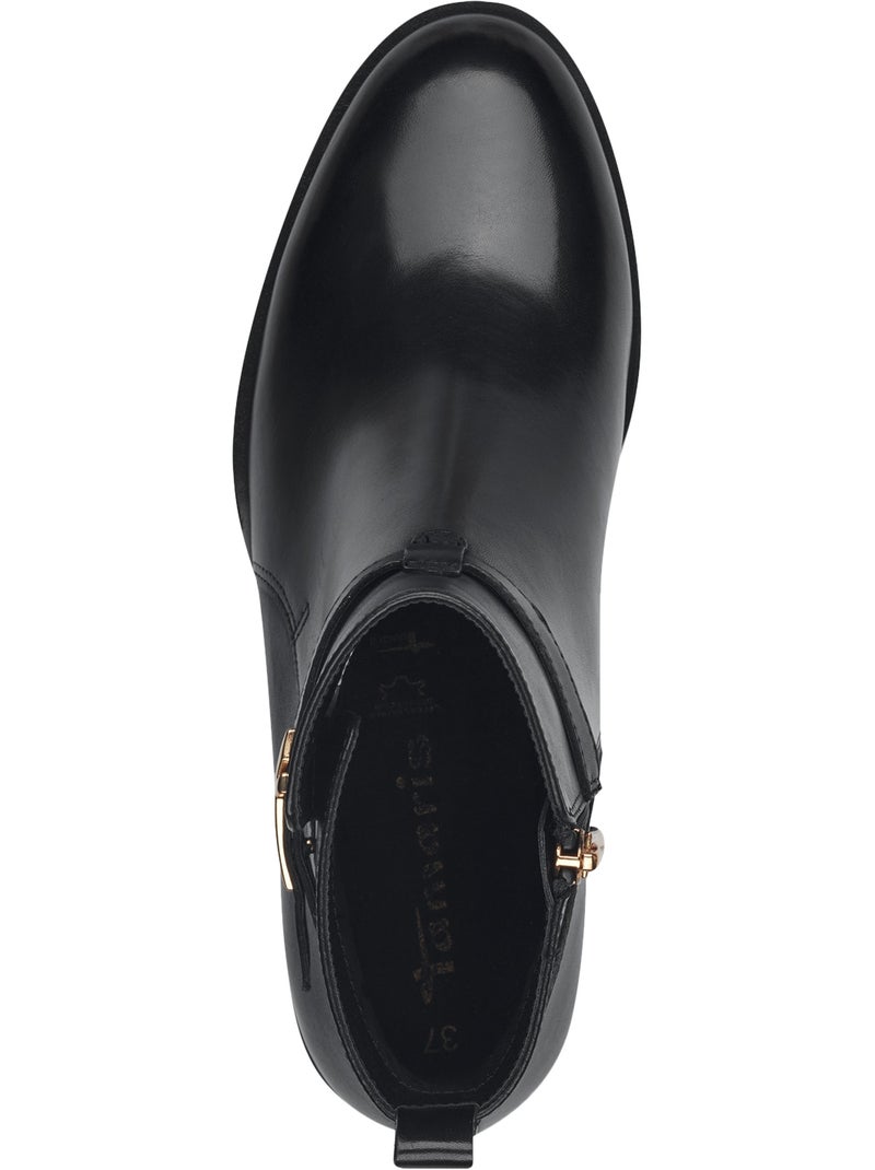 Bottines Cuir Tamaris Noir - Kiabi