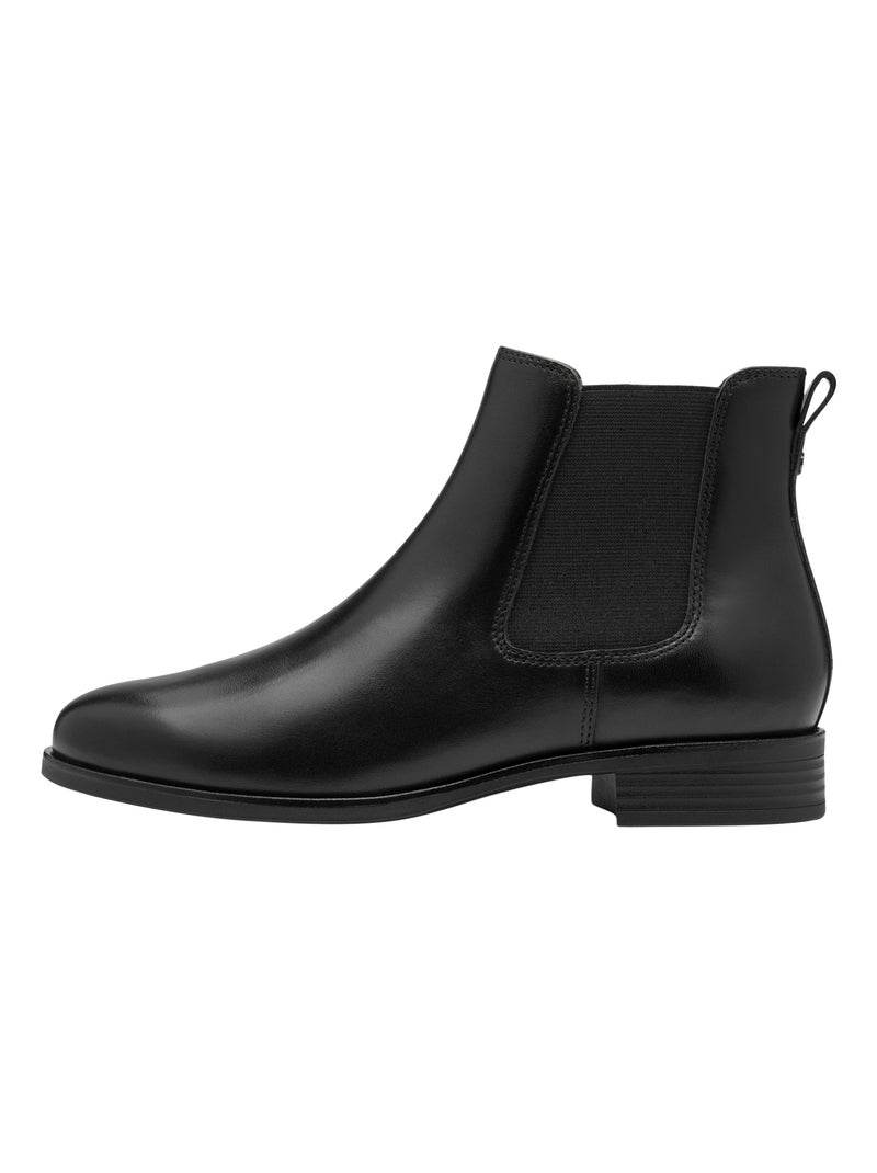 Bottines Cuir Tamaris Noir - Kiabi