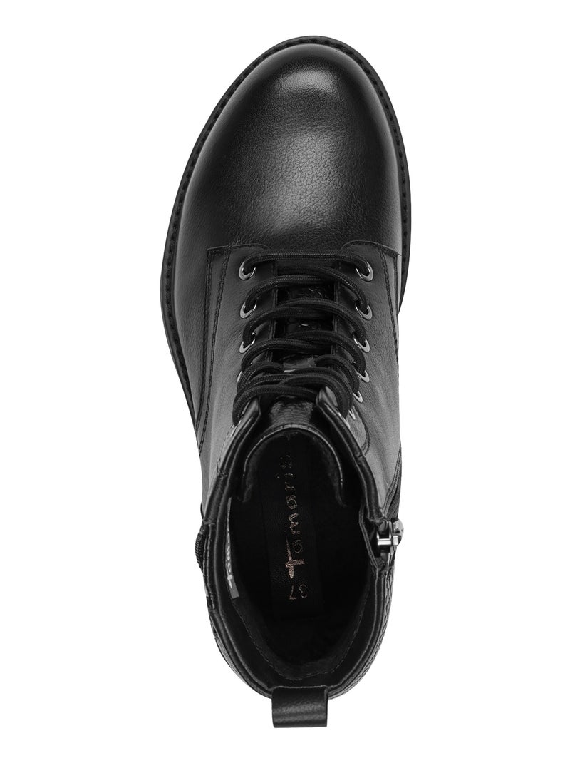 Bottines Cuir Tamaris Noir - Kiabi