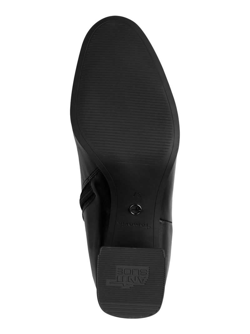 Bottines Cuir Tamaris Noir - Kiabi