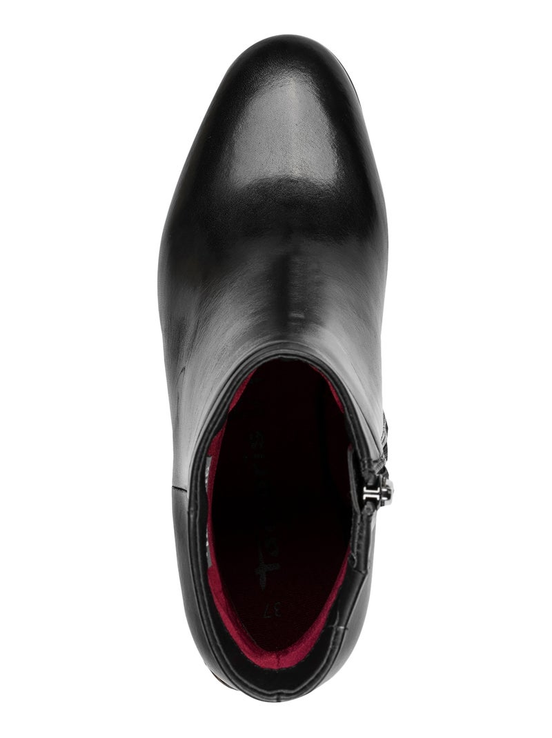 Bottines Cuir Tamaris Noir - Kiabi
