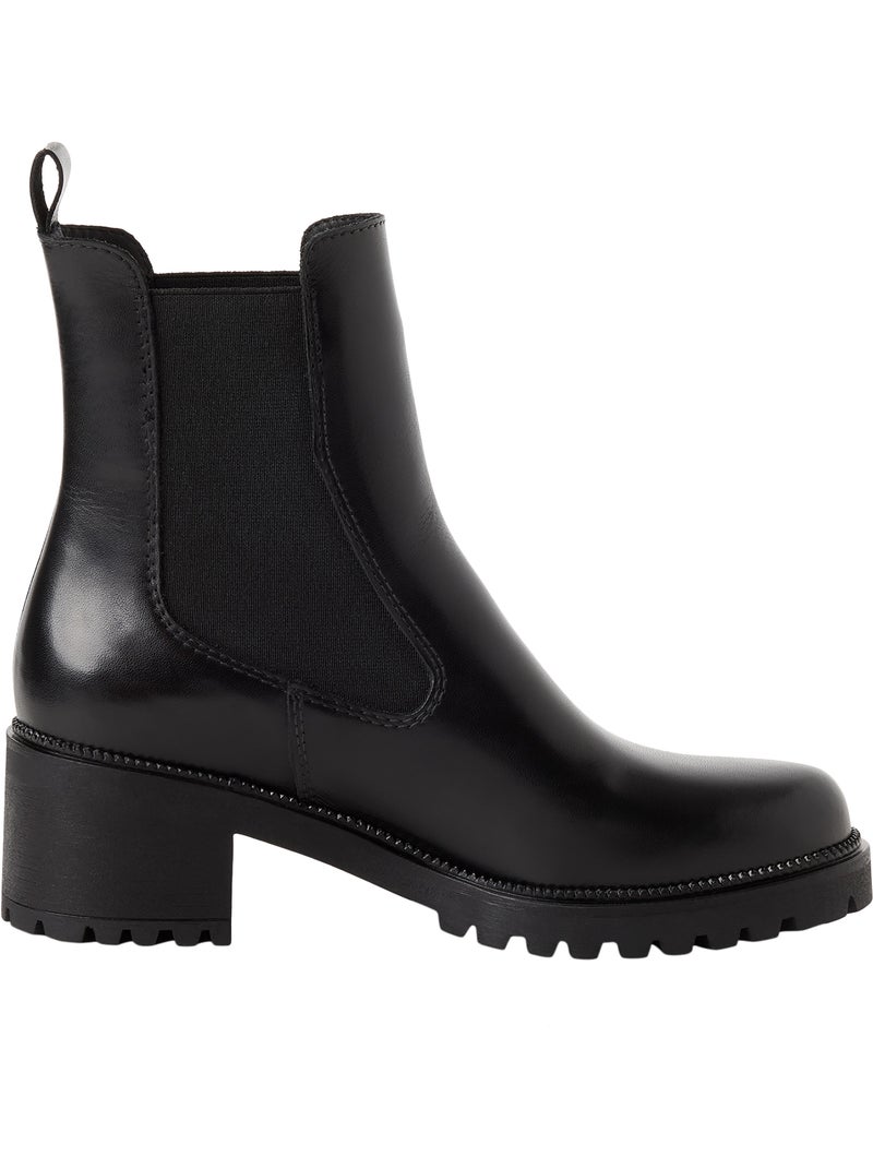 Bottines cuir tamaris Noir - Kiabi