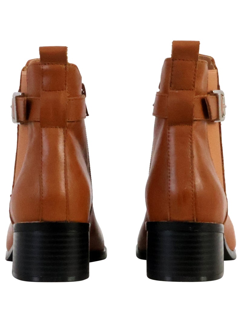 Bottines Cuir The Divine Factory Alénoa Camel - Kiabi