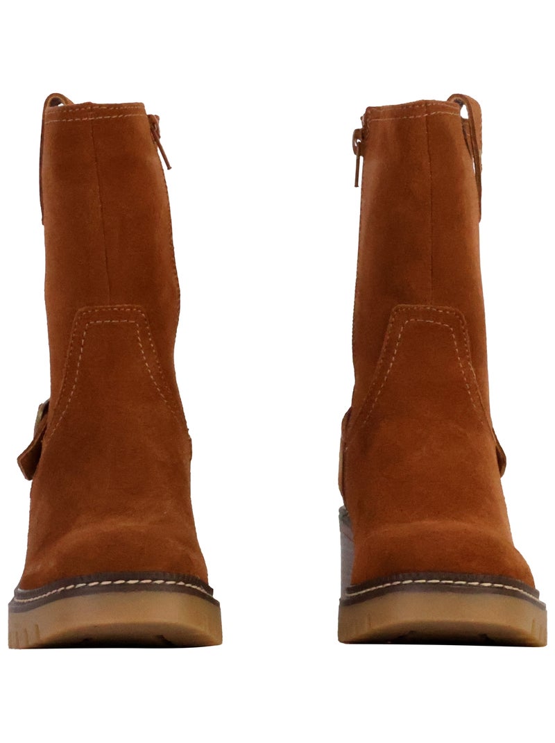 Bottines Cuir The Divine Factory Alénoa Camel - Kiabi