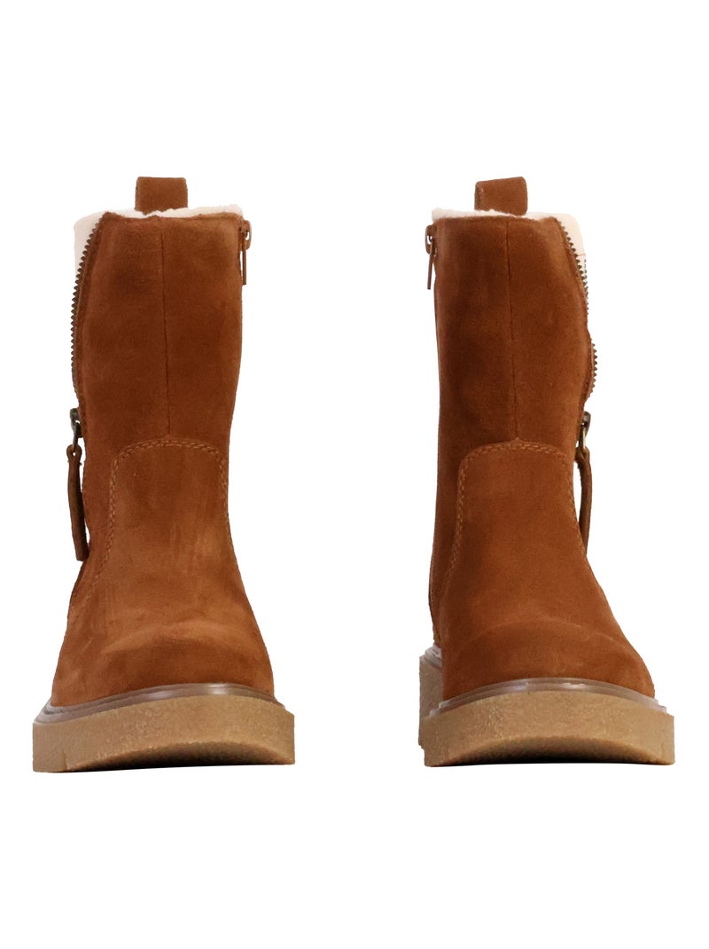 Bottines Cuir The Divine Factory Alénoa Camel - Kiabi