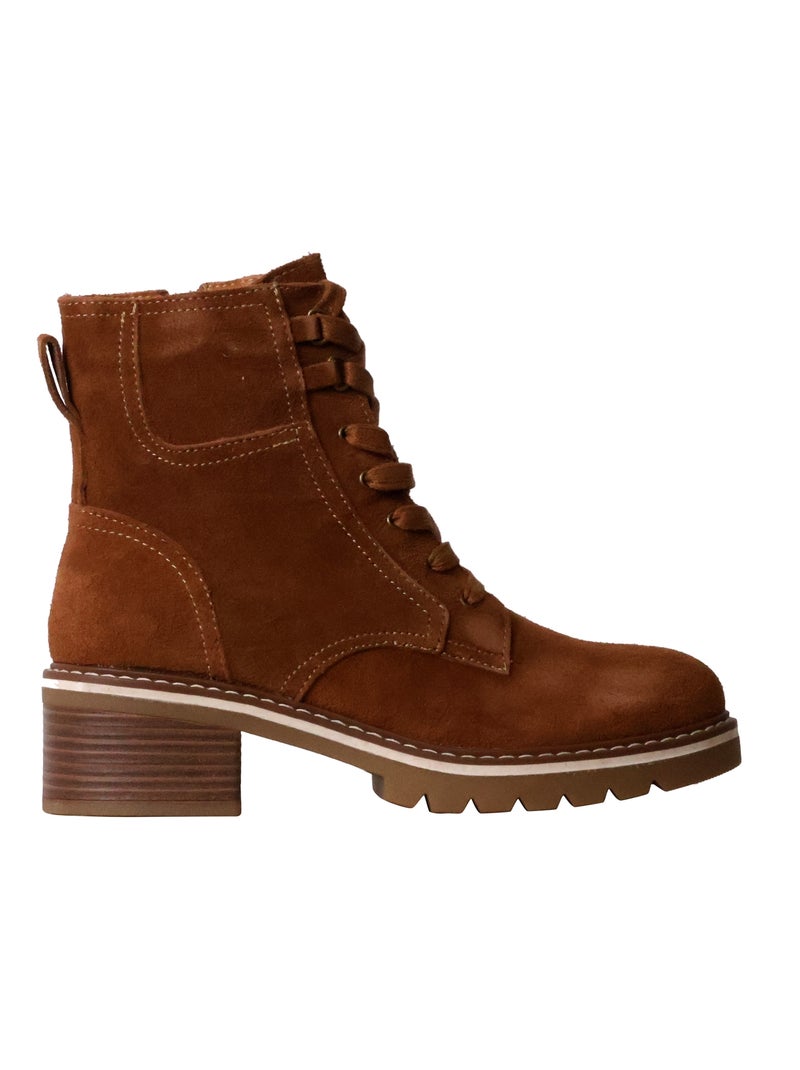 Bottines Cuir The Divine Factory Alénoa Camel - Kiabi