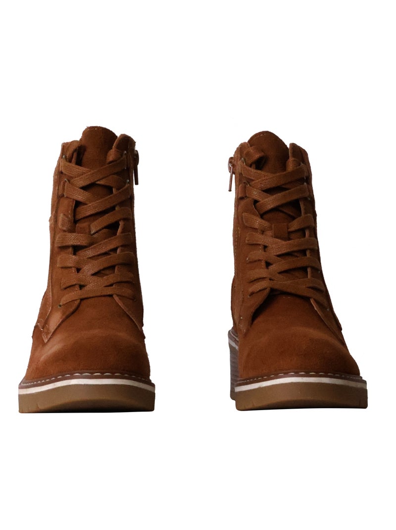 Bottines Cuir The Divine Factory Alénoa Camel - Kiabi
