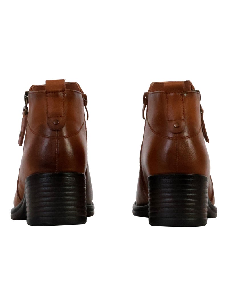 Bottines Cuir The Divine Factory Alénoa Camel - Kiabi