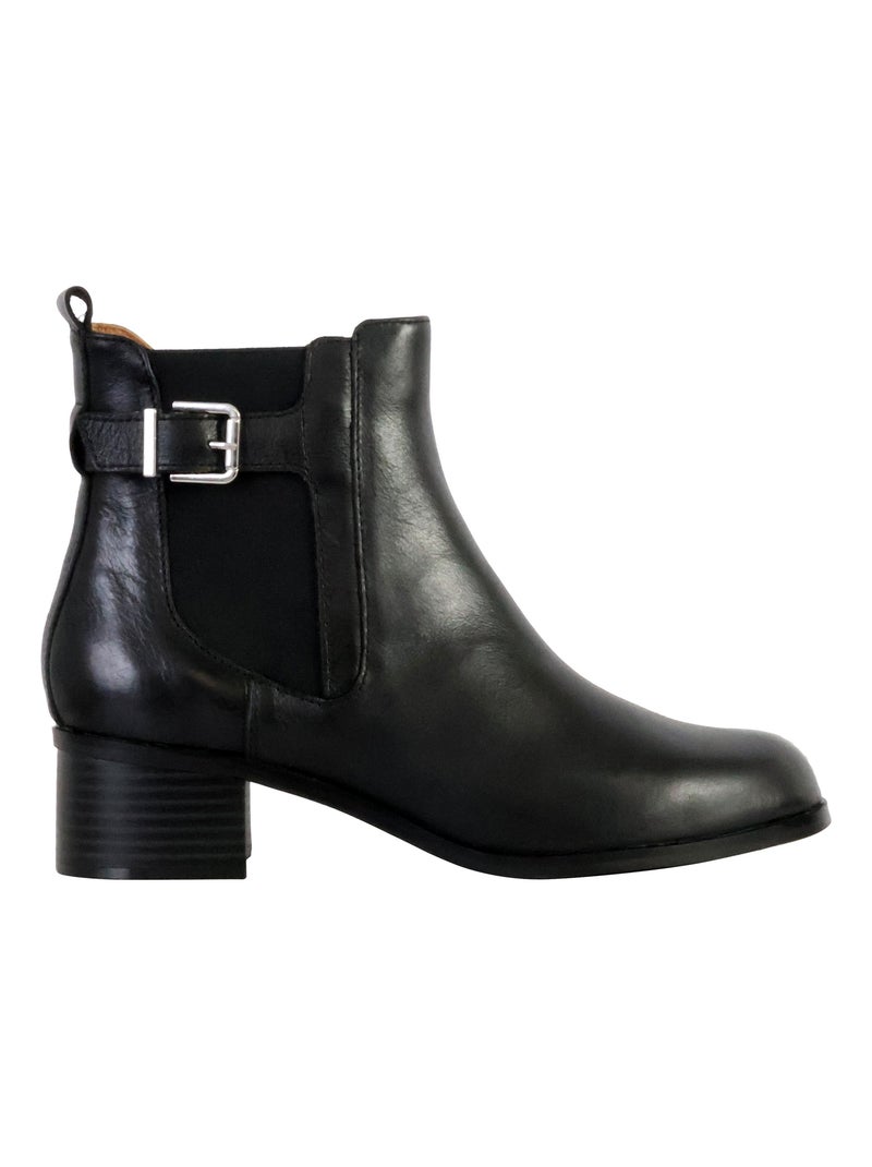 Bottines Cuir The Divine Factory Alénoa Noir - Kiabi