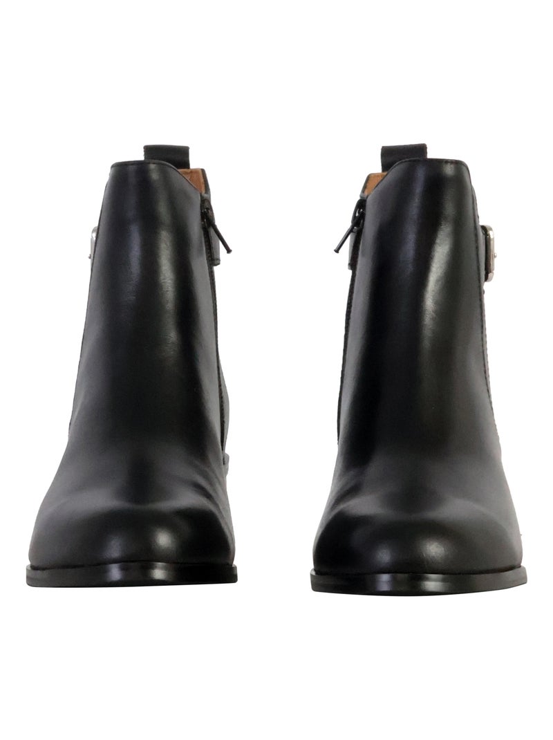 Bottines Cuir The Divine Factory Alénoa Noir - Kiabi