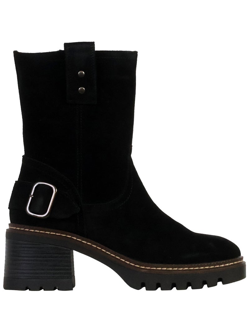 Bottines Cuir The Divine Factory Alénoa Noir - Kiabi