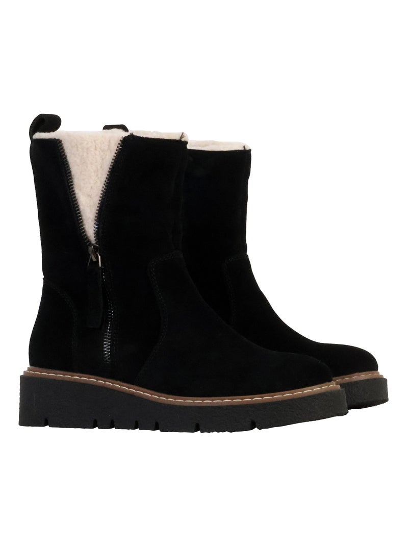 Bottines Cuir The Divine Factory Alénoa Noir - Kiabi