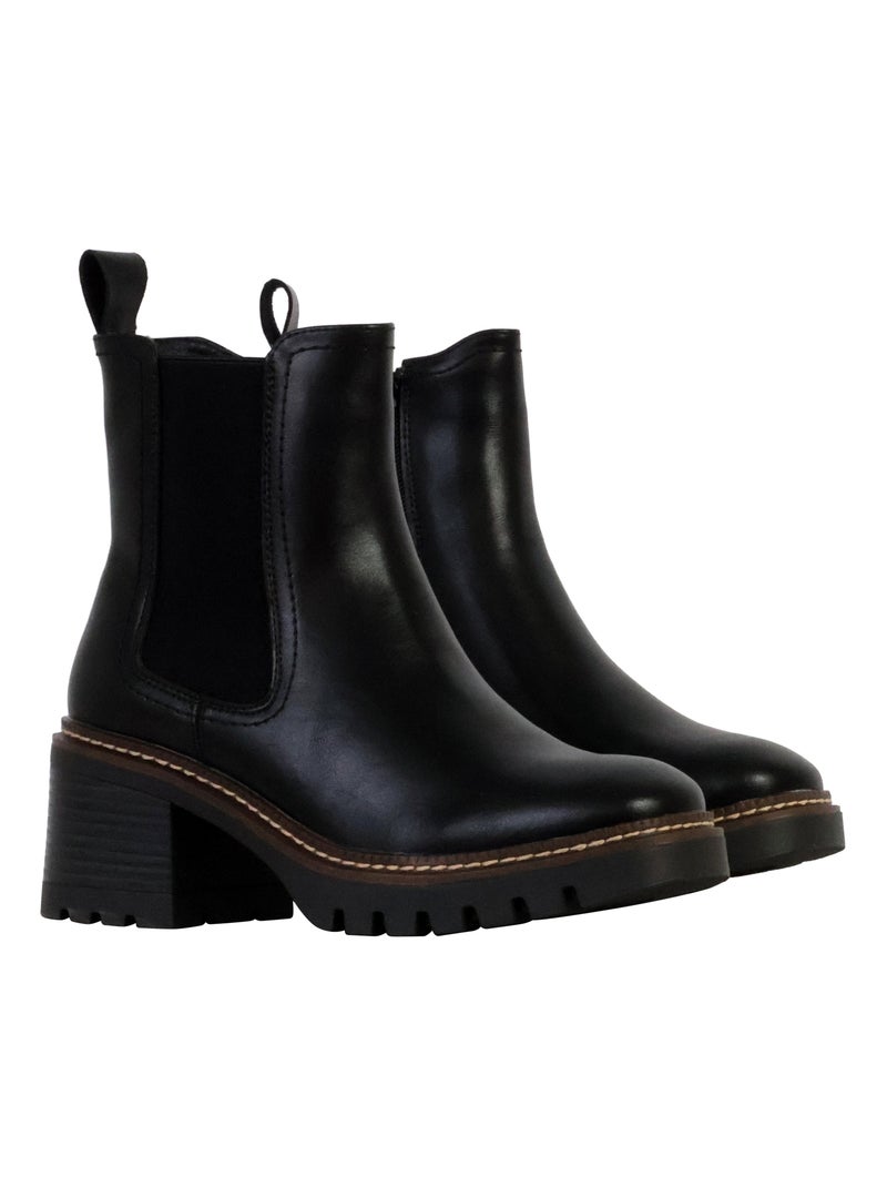 Bottines Cuir The Divine Factory Alénoa Noir - Kiabi