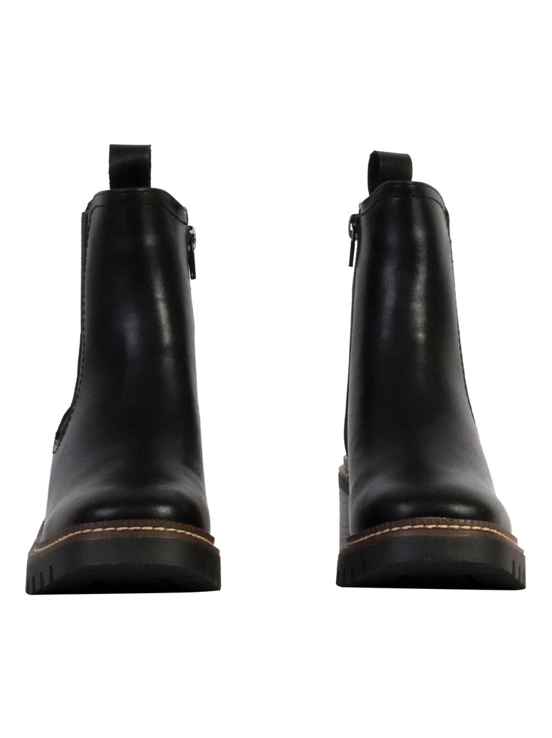 Bottines Cuir The Divine Factory Alénoa Noir - Kiabi