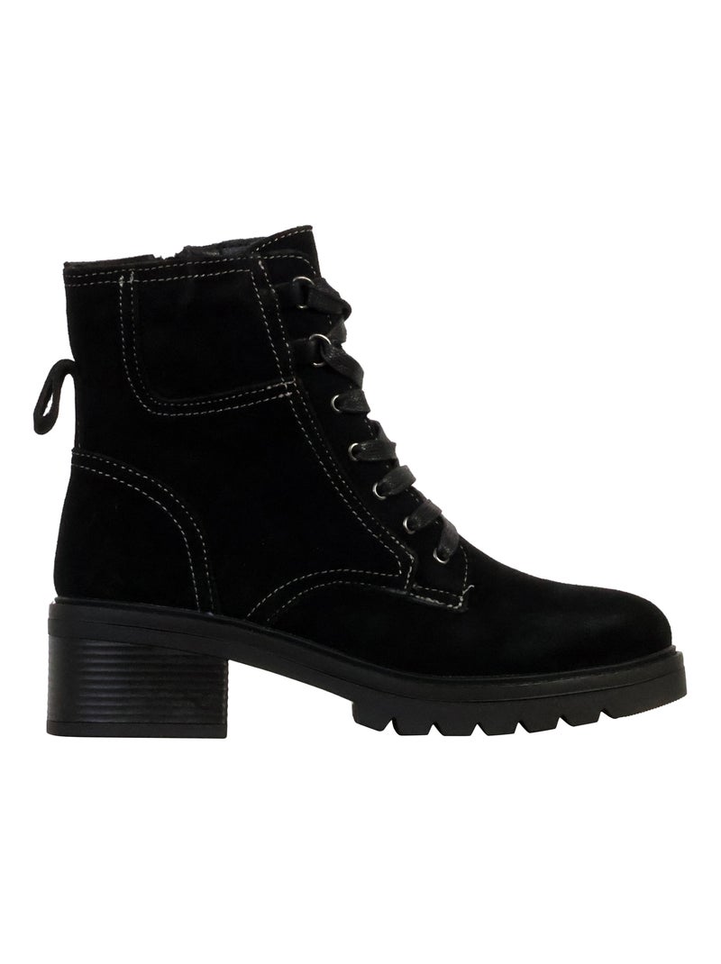 Bottines Cuir The Divine Factory Alénoa Noir - Kiabi