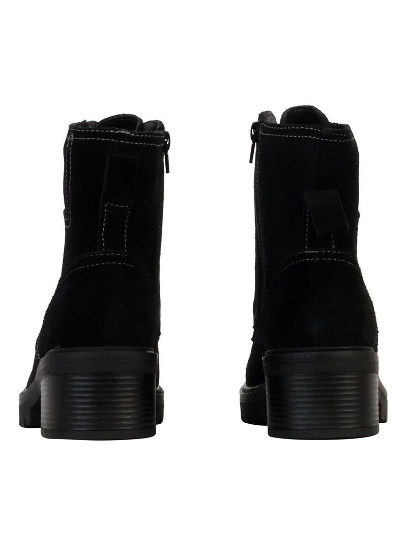 Bottines Cuir The Divine Factory Alénoa Noir - Kiabi